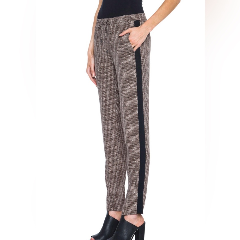 Vince Diagonal Print Silk Strapping Pant with tags